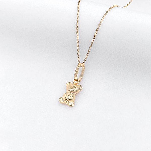 Golden American Diamond Elephant Pendant Chain Necklace | B200-SRD21Y-6 |  Cilory.com