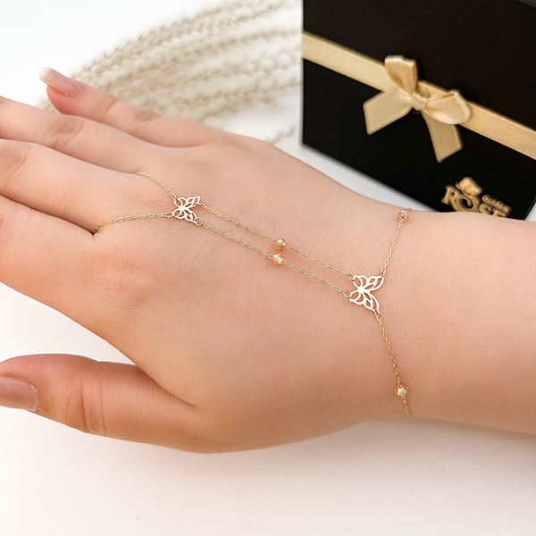 Butterfly Cuff Bracelet, in 18K Yellow Gold| Golden Rose | Golden Rose